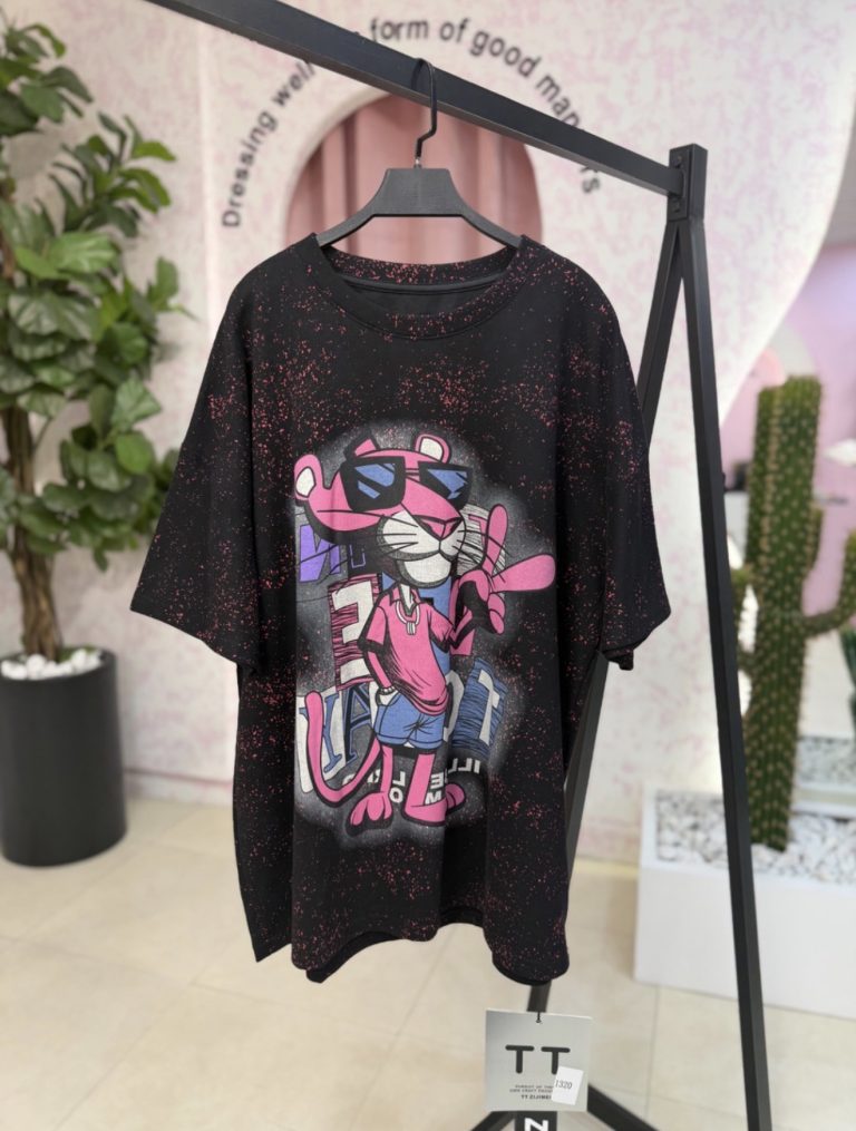 تیشرت باکسی PINK PANTER  کد ۱۰۵۱