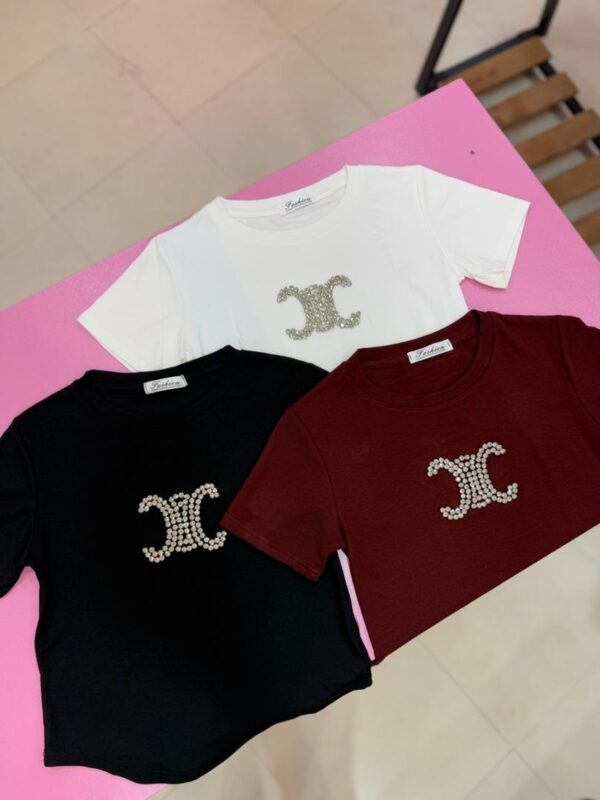 تیشرت کراپ Celine2  کد ۱۰۹۵