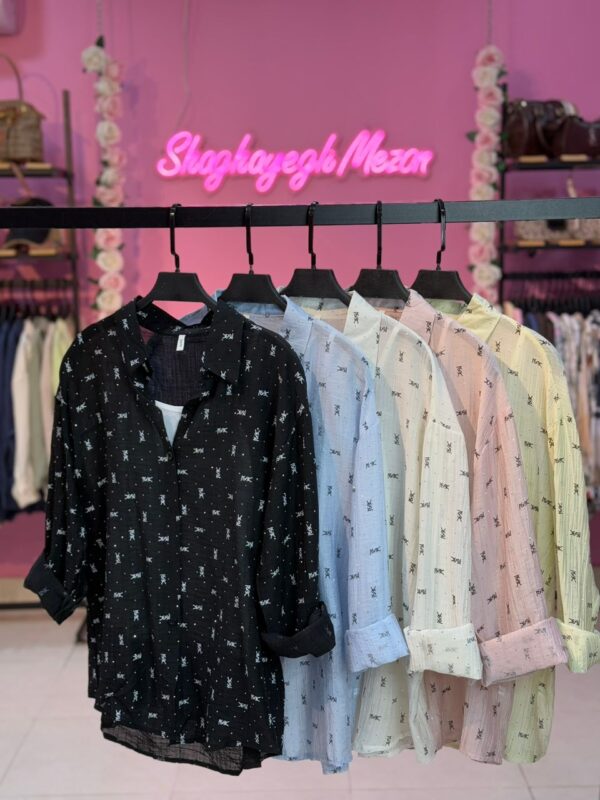 شومیز شیشه ای +کراپ سفید YSL  کد ۱۰۹۴