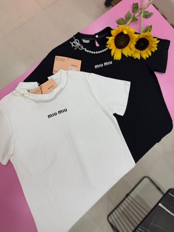 تیشرت miu miu مرواریدی کد ۱۱۵۳