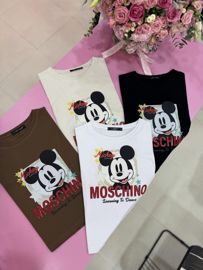 تیشرت کراپ میکی moschino کد ۱۱۲۶