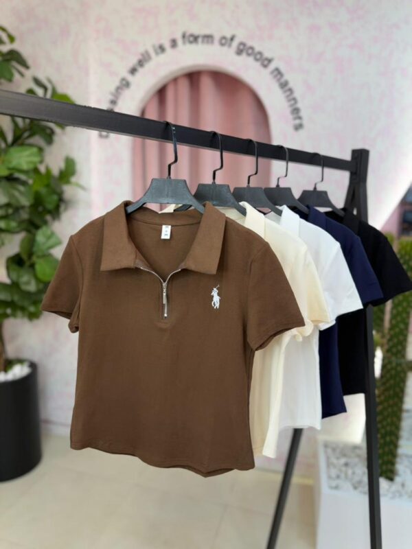 تیشرت کراپ polo نیم زیپ کد ۱۴۰۹